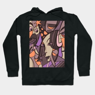 portrait cubism Hoodie